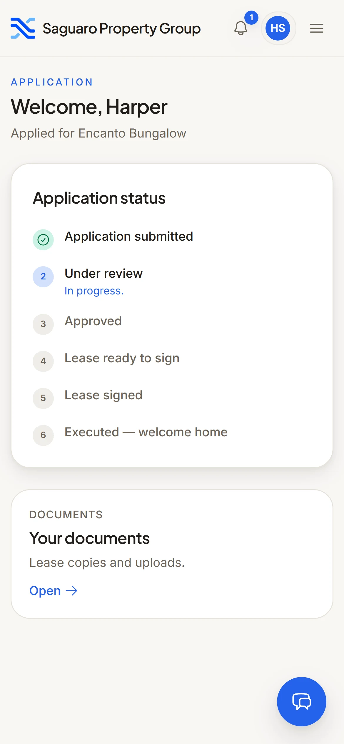 The Nexxus applicant portal on a phone, where applicants apply and sign